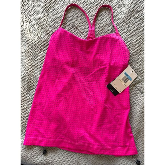 NWT-Nike Swim Essentials Women's Layered Tankini- size Medium Pink Prime - Picture 6 of 14